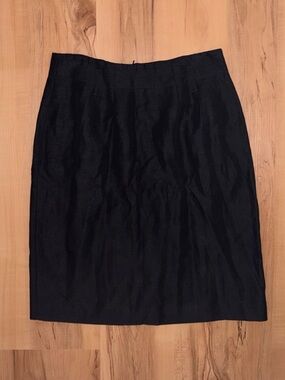Vintage AKA Eddie Bauer black linen blend pencil skirt